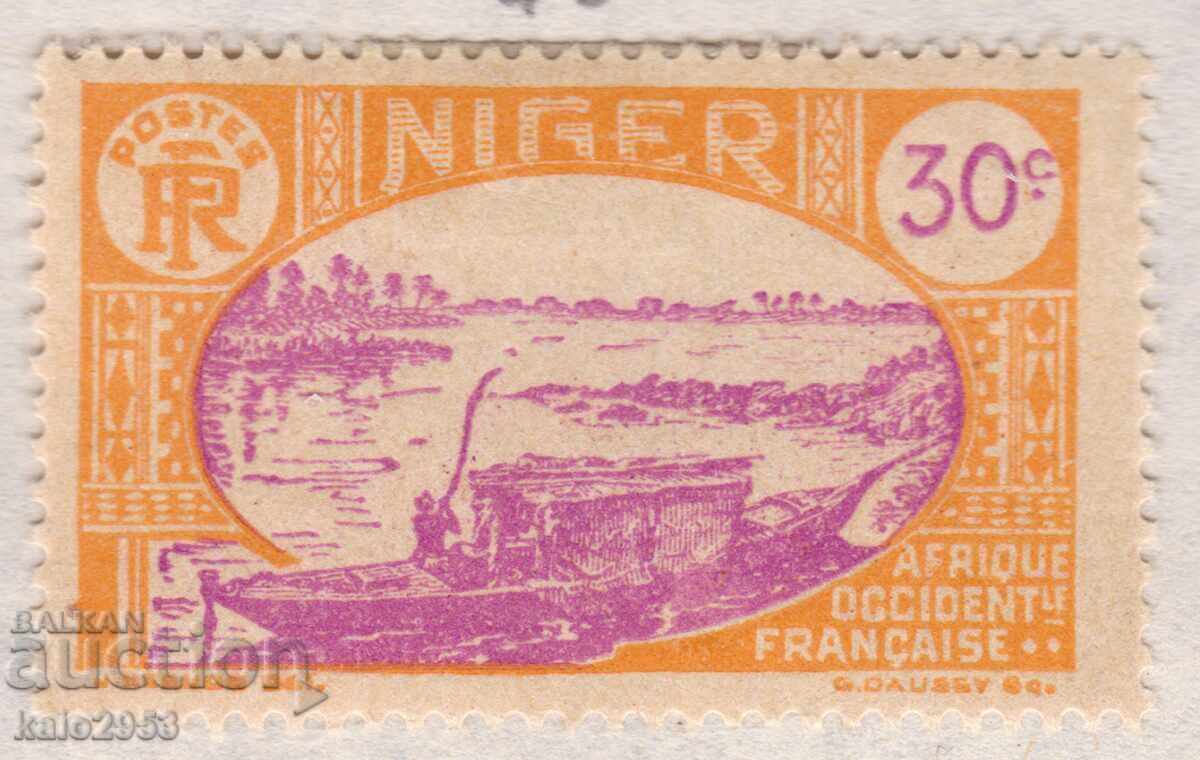 French Niger-1926-Regular-Boat on the Niger River, MLH