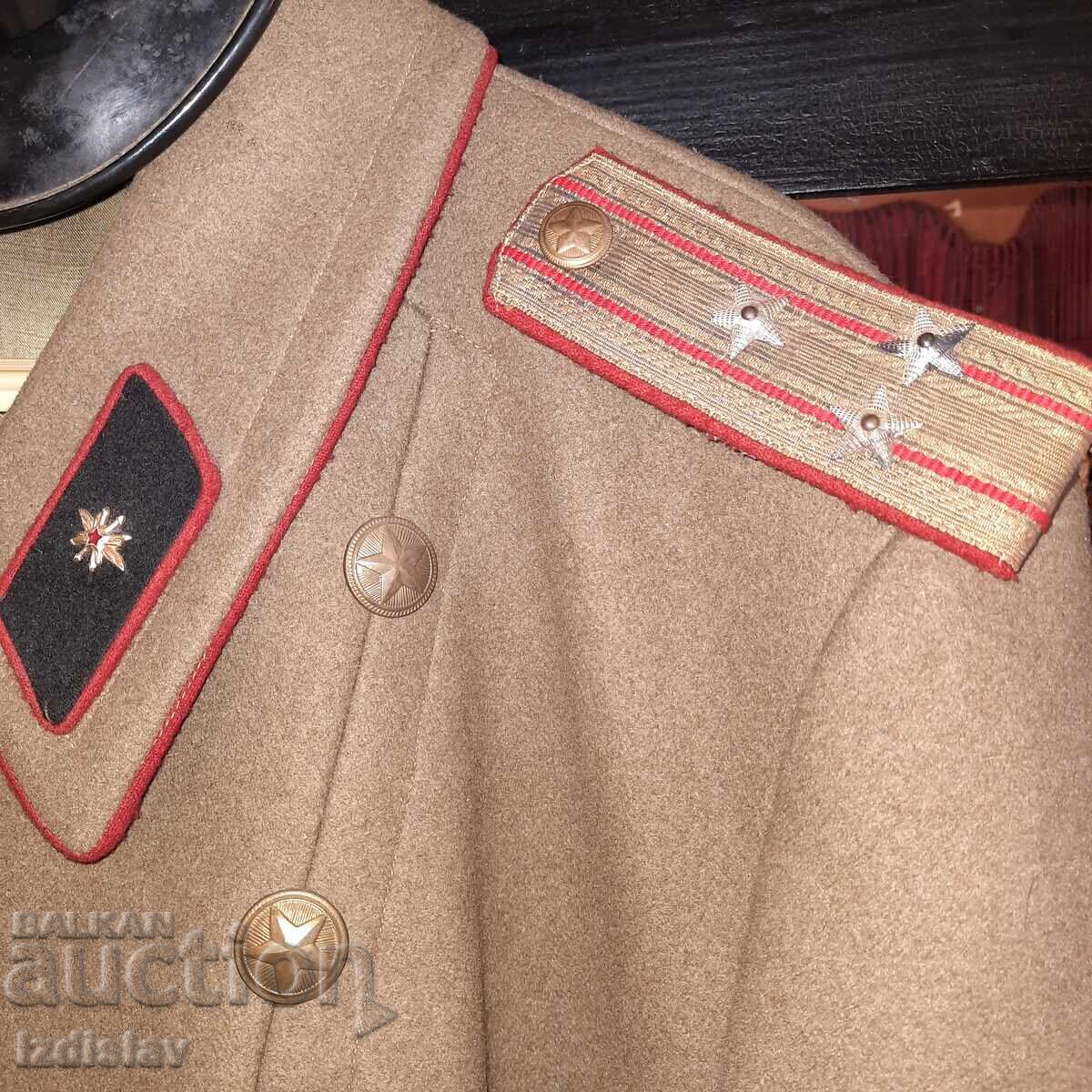 Socialist-era officer's greatcoat and signal corps peaked cap with price € 120.00 | 234.70 BGN