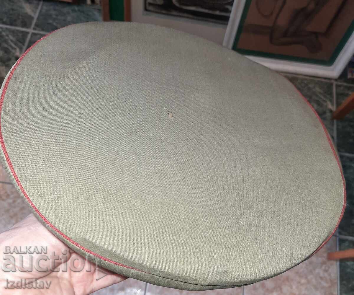 Socialist-era officer's greatcoat and signal corps peaked cap - 5