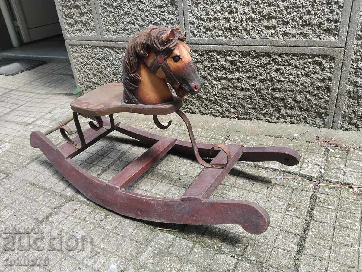 Antique wooden rocking horse toy - vintage with price € 290.00 | 567.19 BGN