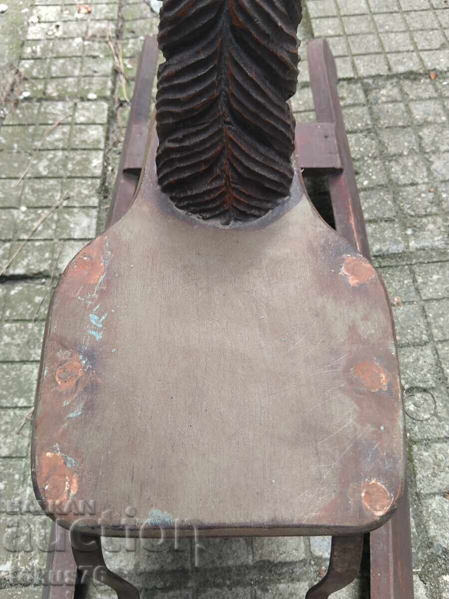 Delivery of Antique wooden rocking horse toy - vintage
