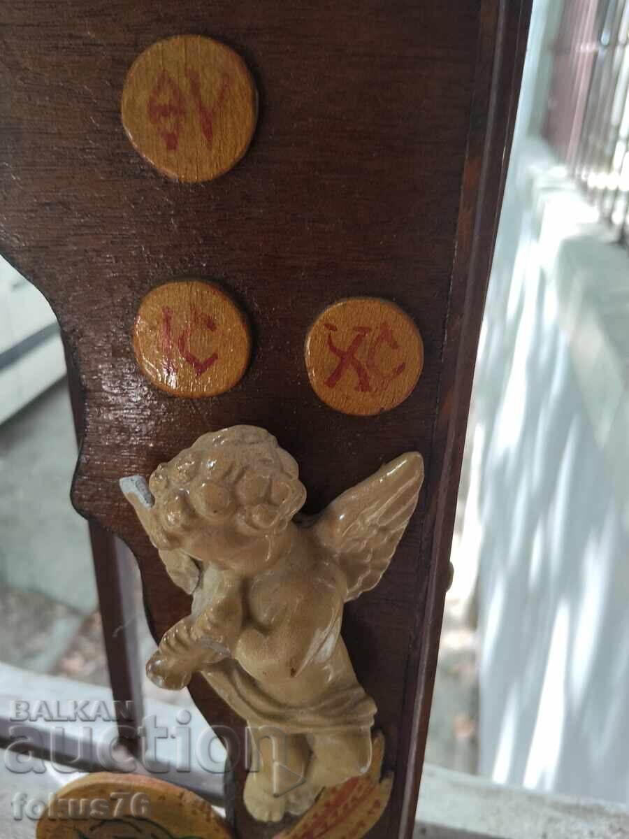 Παράδοση Μεγάλο παλιό ξύλινο εικονοστάσι