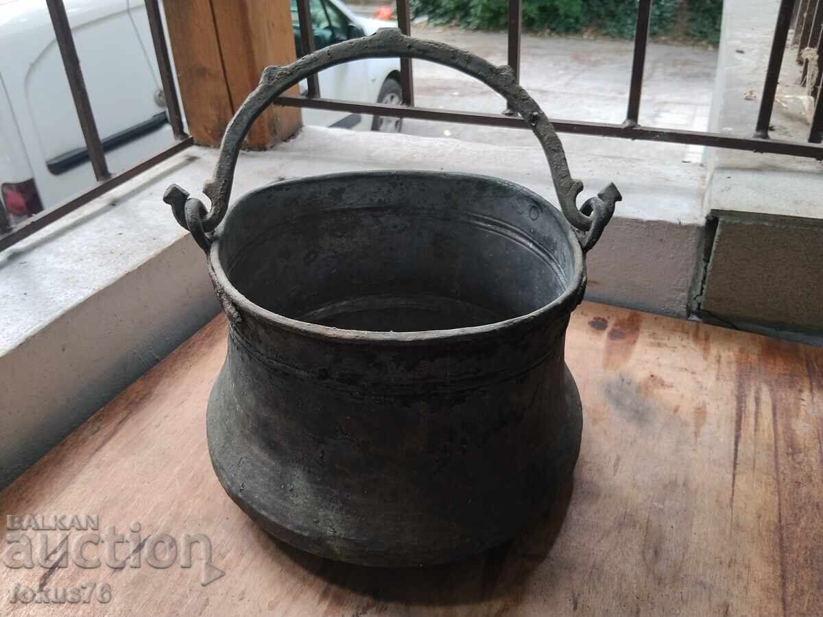 Δημοπρασία Παλιό χάλκινο καζάνι καρδάρι μπακίρι