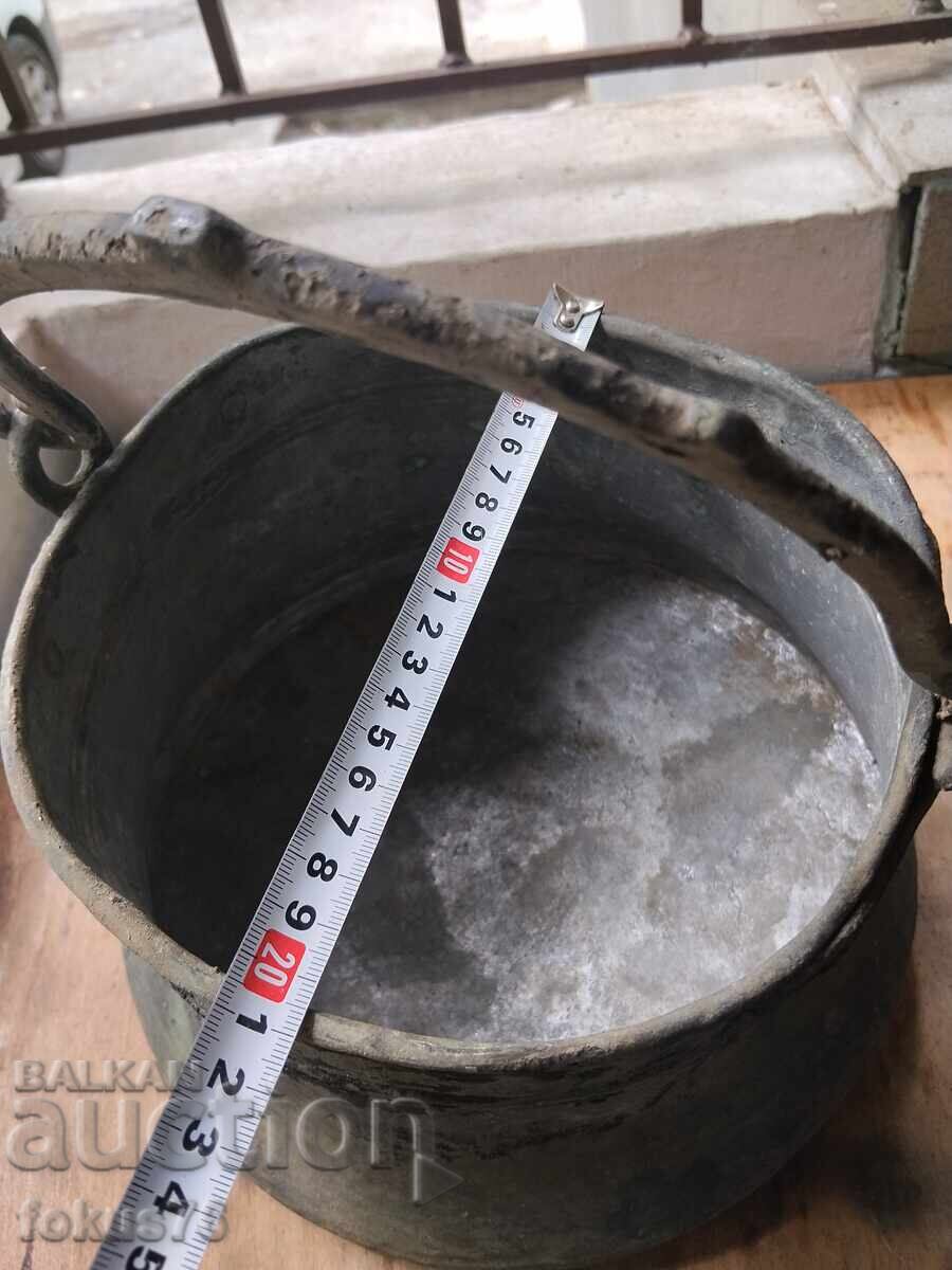 Παλιό χάλκινο καζάνι καρδάρι μπακίρι - 6