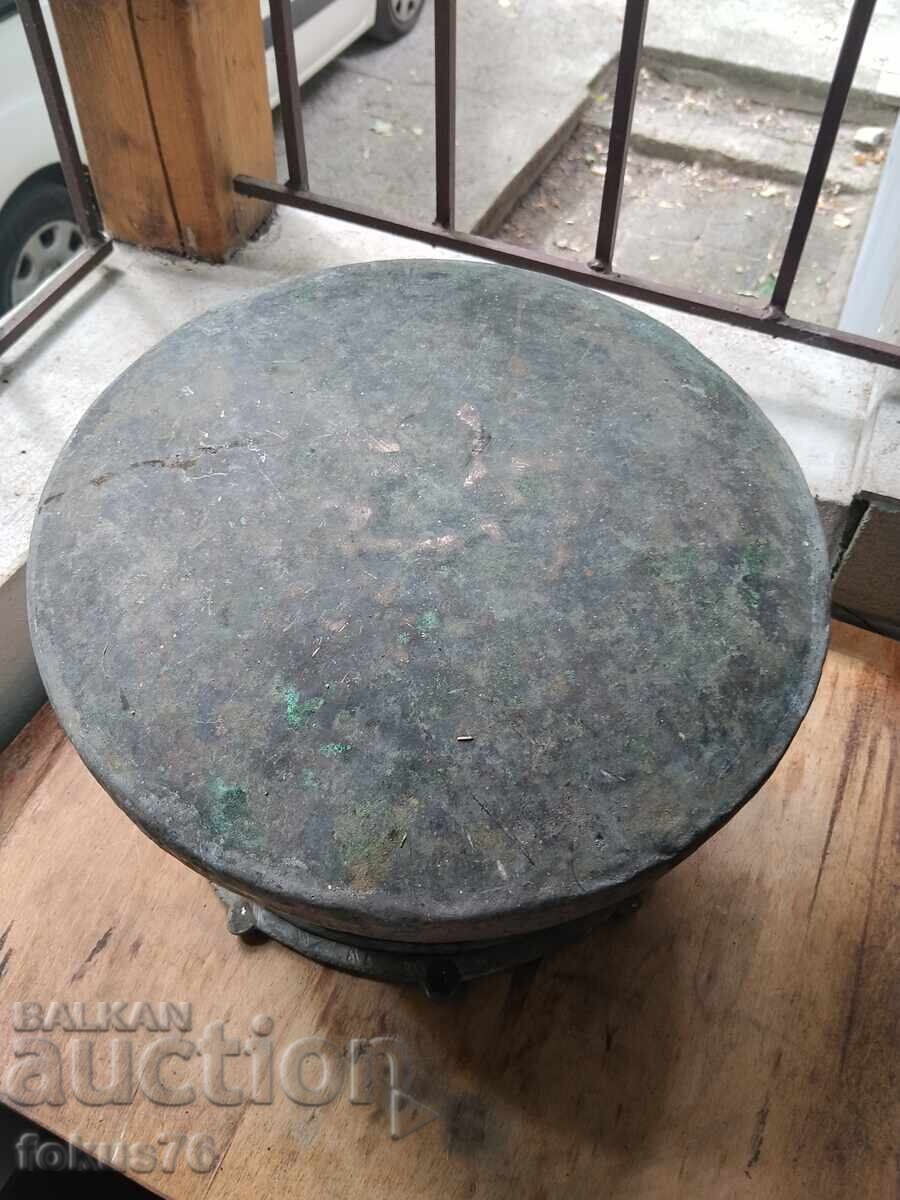 Παλιό μεγάλο χάλκινο καζάνι καρδάρι μπακίρι - 7