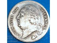 Franța 1/2 franc 1817 Ludovic al XVIII-lea argint - rară