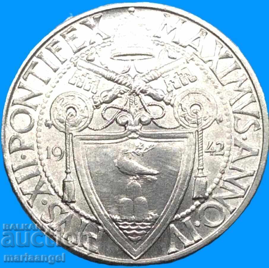 50 de cenți 1942 Vatican Pio al XII-lea - destul de rară - 6
