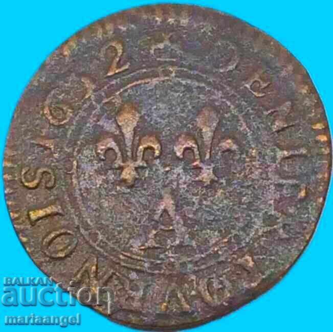 Franța 1652 Denier Tournois Gaston de Orléans (1626-1652) cu preț € 16.00 | 31.29 BGN
