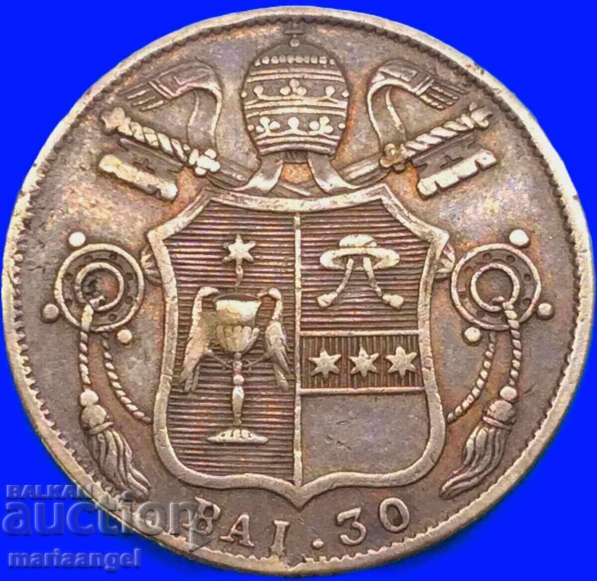 Livrarea 30 Baiochi 1834 Vatican Roma Grigore al XVI-lea (1831-1846) RAR