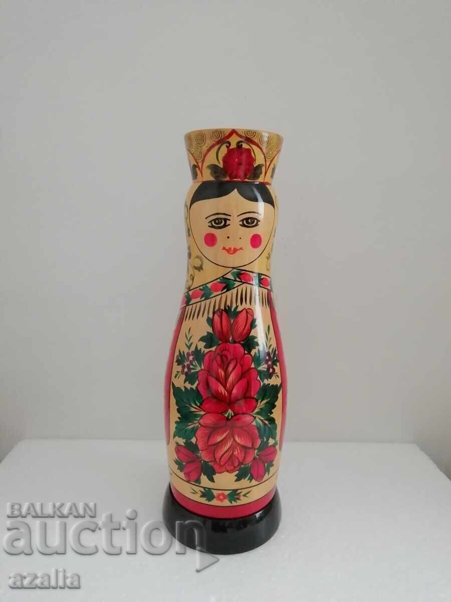Russian original matryoshka for a bottle
