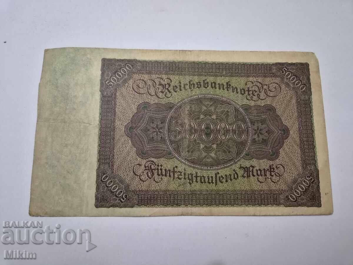 Bancnotă 50000 mărci 1922 Germania cu preț € 0.01 | 0.02 BGN