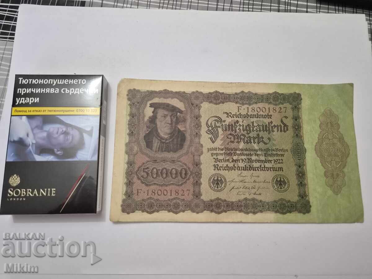 Licitație Bancnotă 50000 mărci 1922 Germania