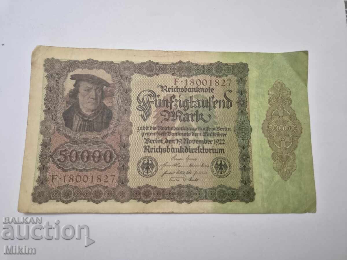 Bancnotă 50000 mărci 1922 Germania