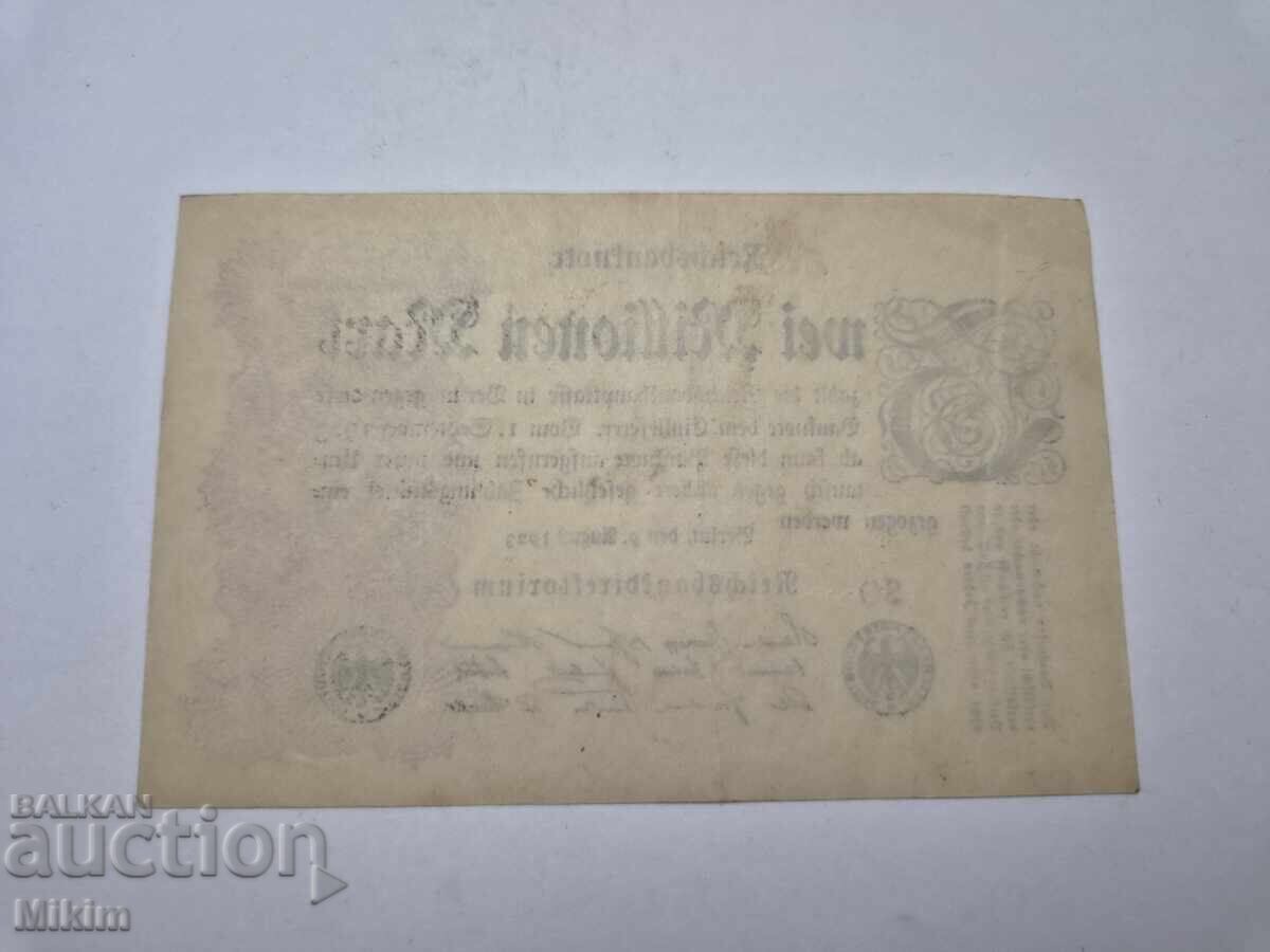 Bancnotă 2 milioane mărci 1923 Germania cu preț € 0.01 | 0.02 BGN