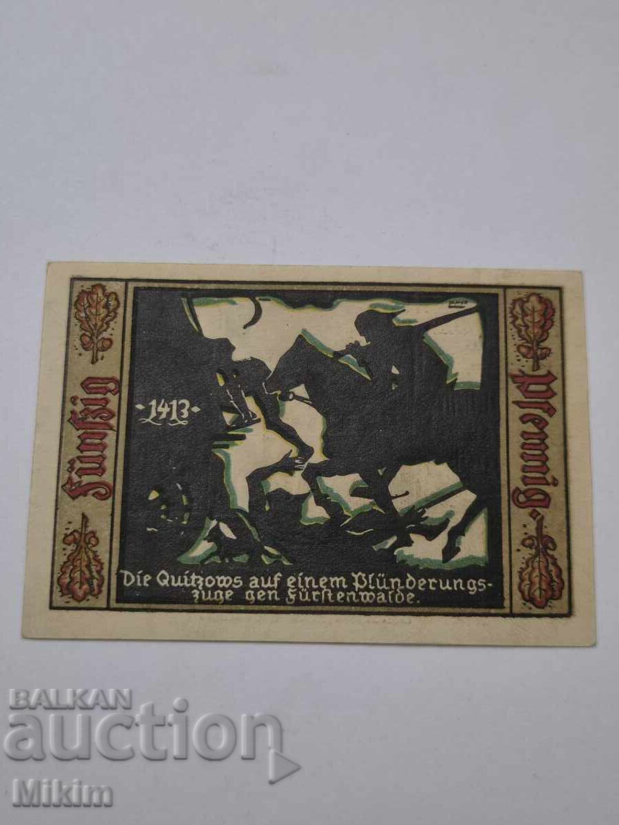 Банкнота 50 пфенинга 1921г. Германия непрегъвана с цена € 0.01 | 0.02 лв.