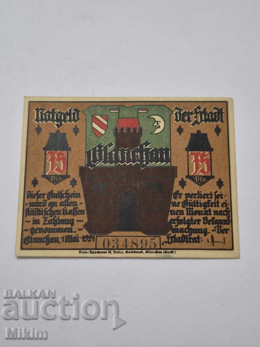 Banknote 75 pfennig 1921 Germany 1 uncirculated