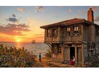 ”În așteptare”, Sozopol, tablou, reproducere
