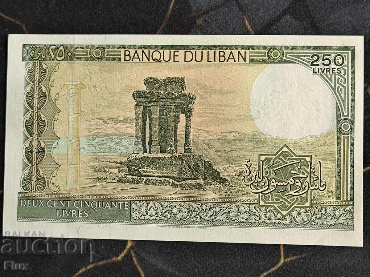 Bancnotă - Liban - 250 livres UNC | 1988 cu preț € 3.60 | 7.04 BGN