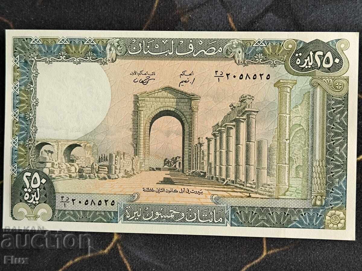Bancnotă - Liban - 250 livres UNC | 1988