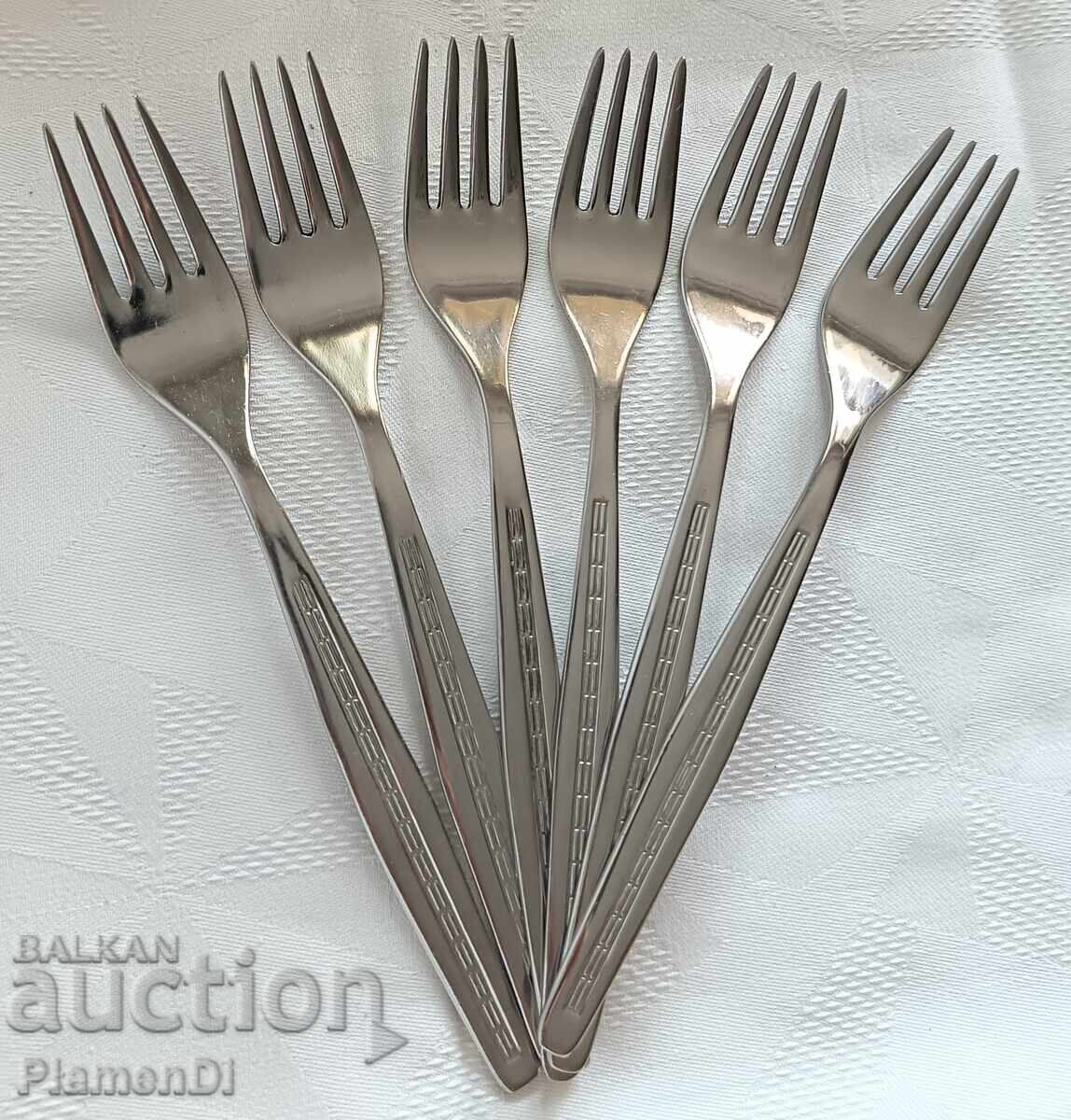 Auction  Set of 6 "Hammer and Sickle" forks Veliko Tarnovo