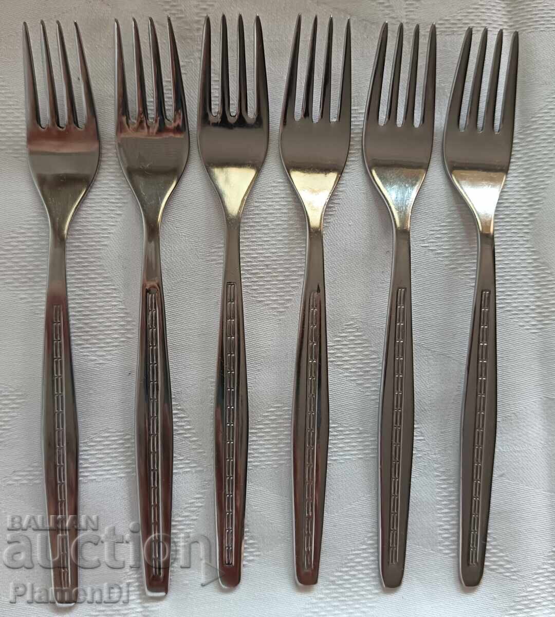 Set of 6 "Hammer and Sickle" forks Veliko Tarnovo