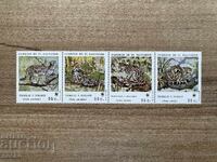 El Salvador - Animale pe cale de dispariție - Ocelot și Margay (1988) MNH
