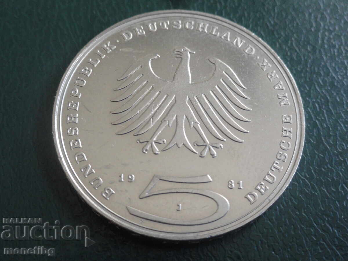 Germania 1981 - 5 mărci (m) cu preț € 5.30 | 10.37 BGN