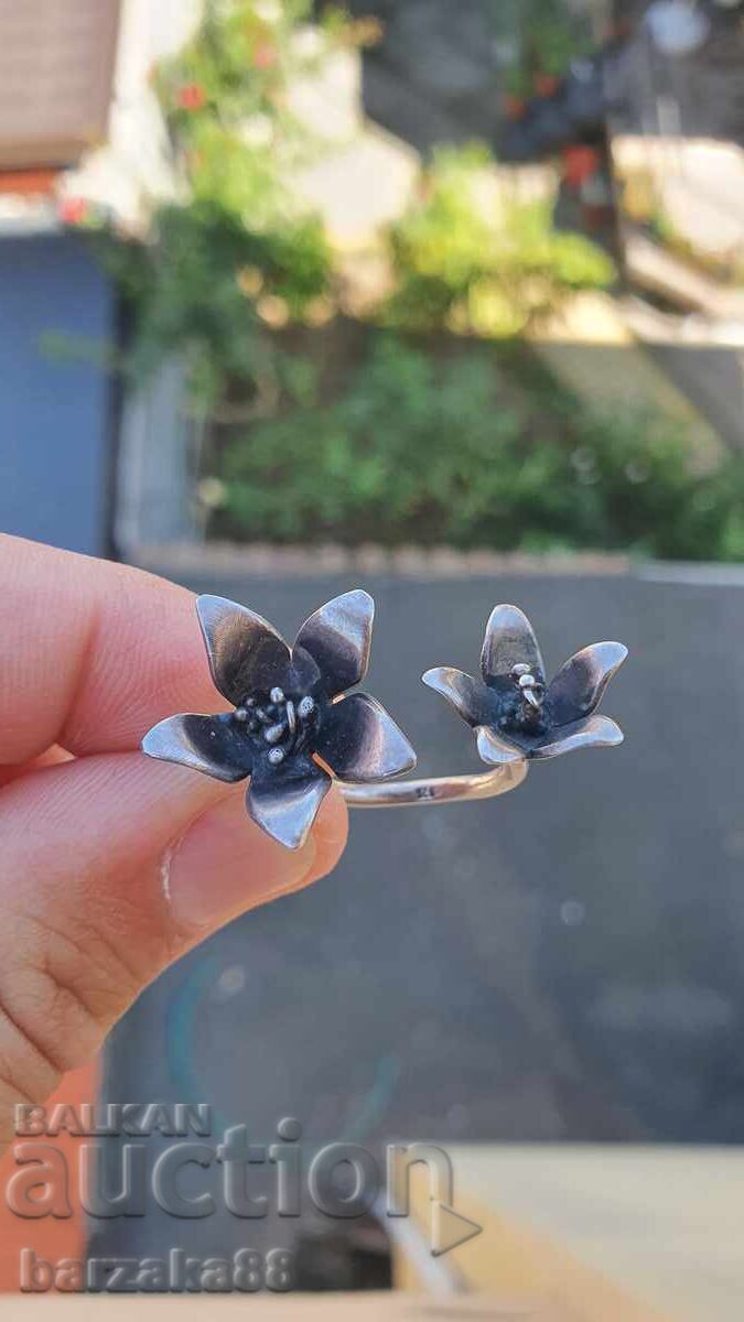 Inel din argint Floare Flori