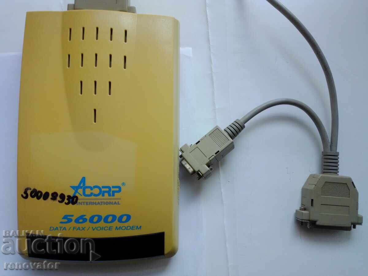 ACORP International 56000 - Външен Dial-Up Модем ACORP-56EMS с цена € 15.00 | 29.34 лв.