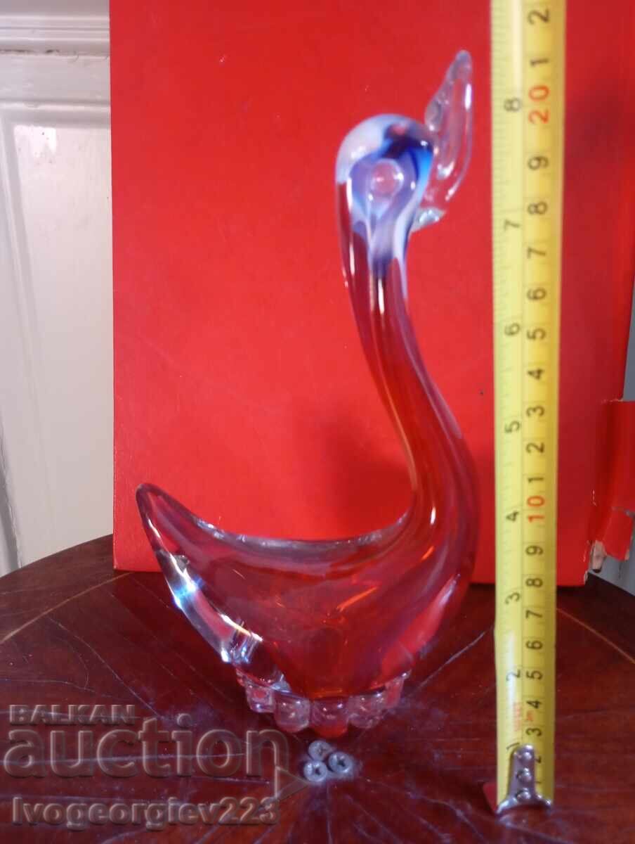 Statuetă lebădă Murano