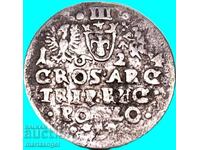 Polonia 3 groszy (troica) 1624 Sigismund al III-lea argint - rar