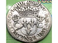 France Teston King Charles IX 29mm 9.05g Patina - rare