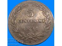 San Marino 1894 5 centesimi destul de rară