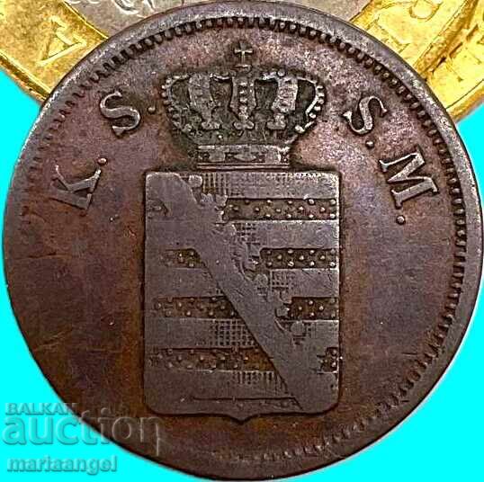Saxony 2 Pfennig 1841 Γερμανία G - Allretburg - αρκετά σπάνιο - 5