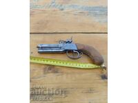 PISTOL VECHI CU DOUĂ ȚEVI, CU CAPSĂ, FUNCȚIONAL
