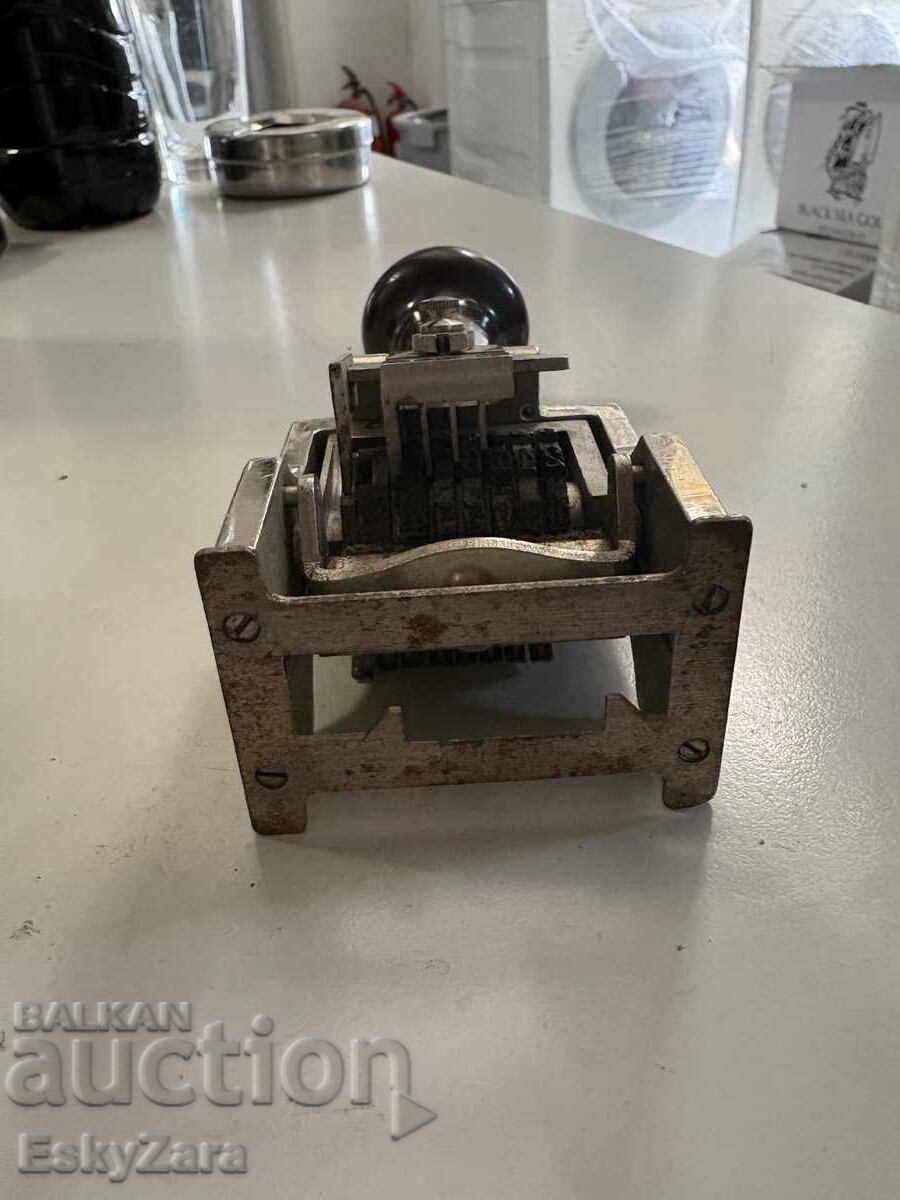 Licitație Numerotator automat metalic retro / ștampilă