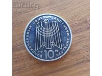 10 mărci 1999, argint de 1 cent BZȚ