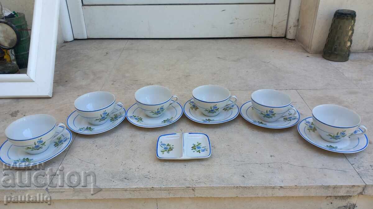 Serviciu de ceai și cafea din porțelan bulgăresc Izida