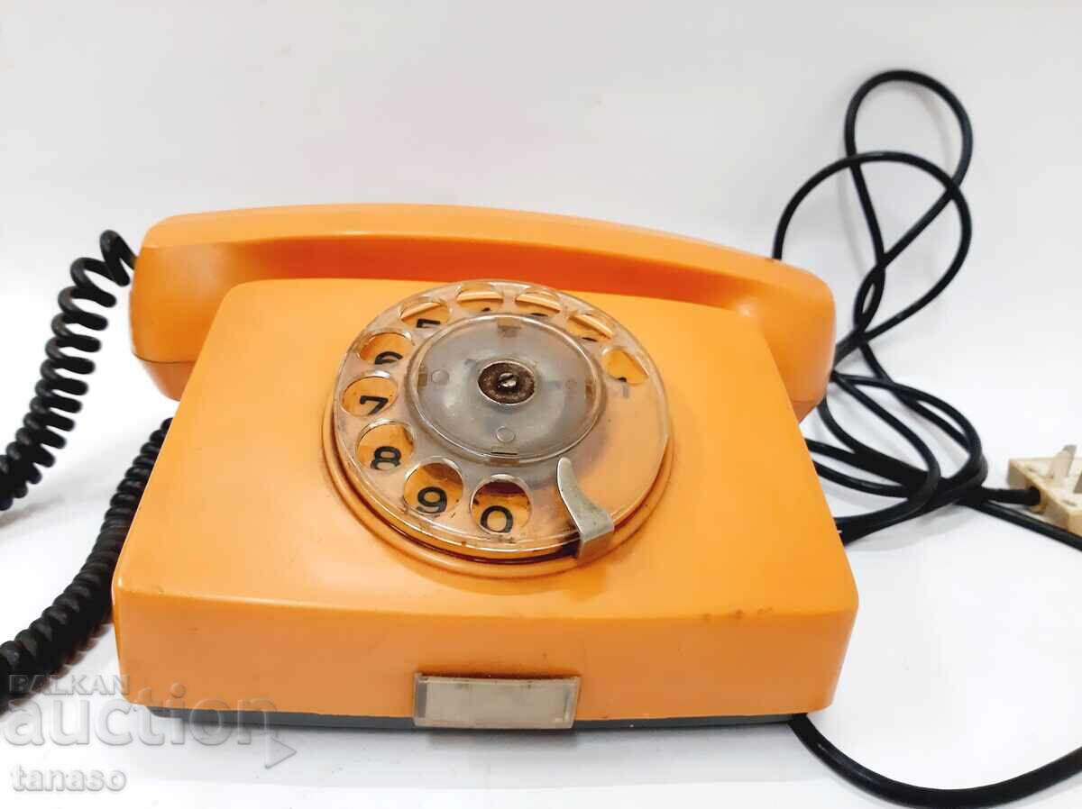 Licitație Telefon retro portocaliu cu disc „Resprom” 4100 – 1980
