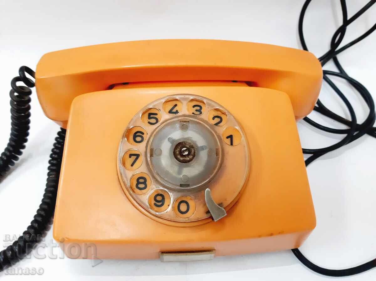Livrarea Telefon retro portocaliu cu disc „Resprom” 4100 – 1980