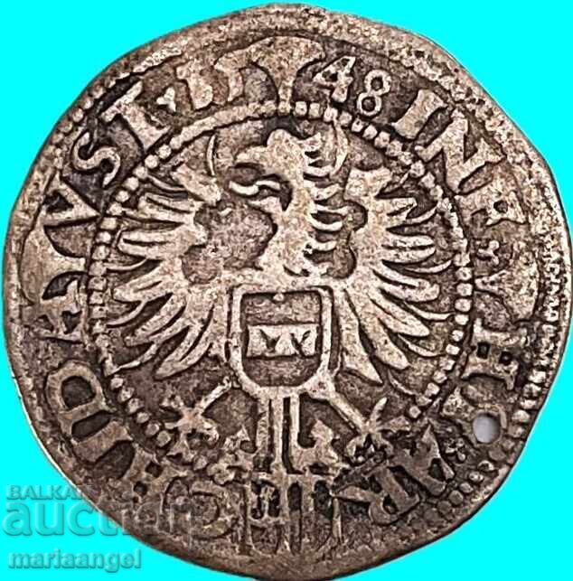 Livrarea 3 creițari 1548 Austria Ferdinand I Viena Vultur cu 1 cap
