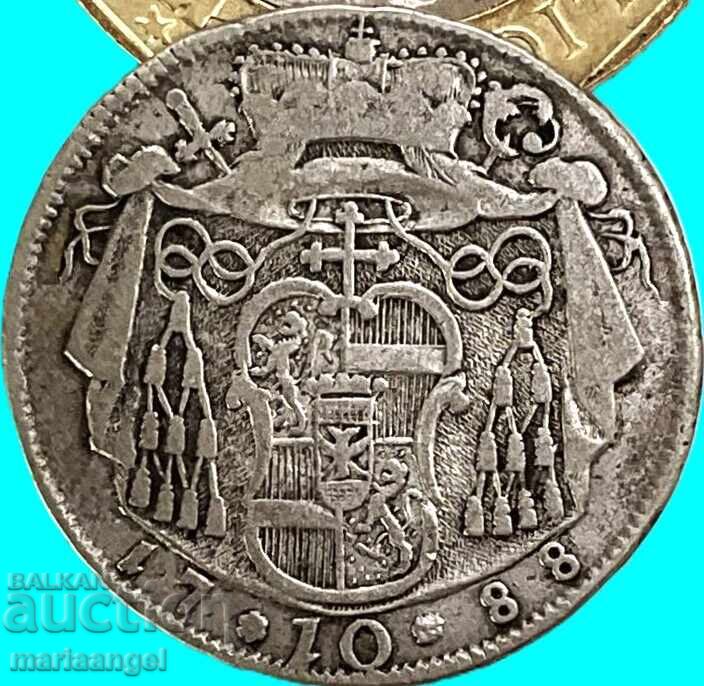 10 Kreuzer 1788 Austria Salzburg Hieronymus von Colloredo rare - 5