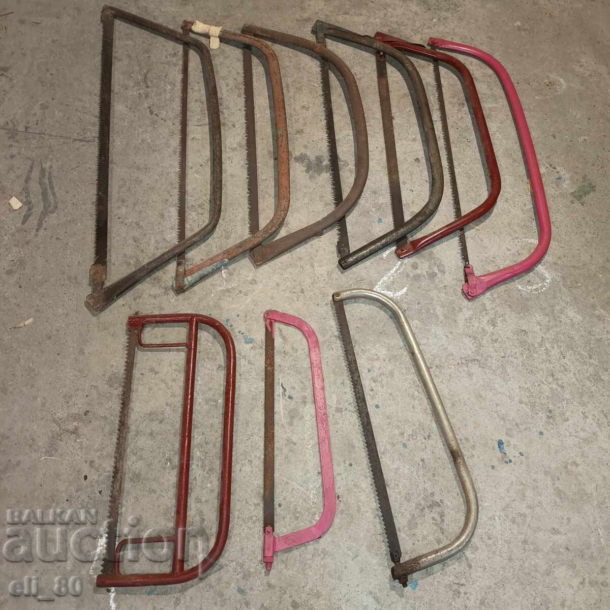 ferăstraie 9 bucăți dimensiuni diferite. cu corp metalic