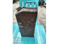 Canistră metalică retro germană pentru ulei - Inscripție Oel 2 l