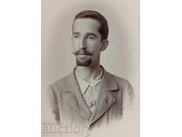 PLEVEN BĂRBAT PORTRET MASCULIN POZĂ VECHE FOTOGRAFIE CARTON