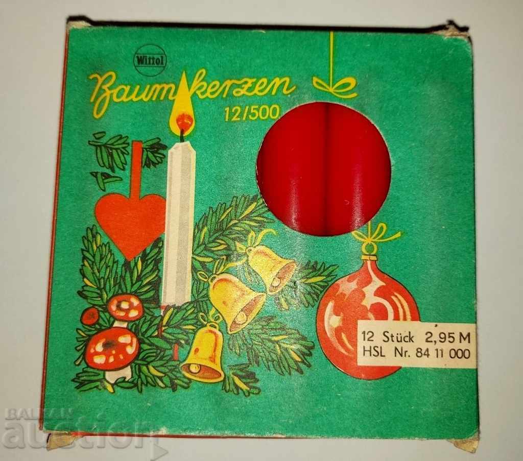 SOCIALIST CHRISTMAS GDR GERMAN CANDLE SET CANDLE SOCIALISM GERMANY