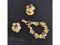 Set din aur, 18K, vintage