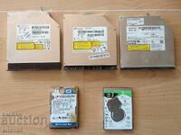 Lot de hard disk-uri și CD-uri pentru deșeuri electronice