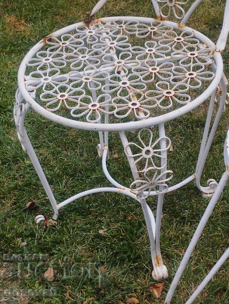 Livrarea Scaun de grădină retro din fier forjat / Stil vintage