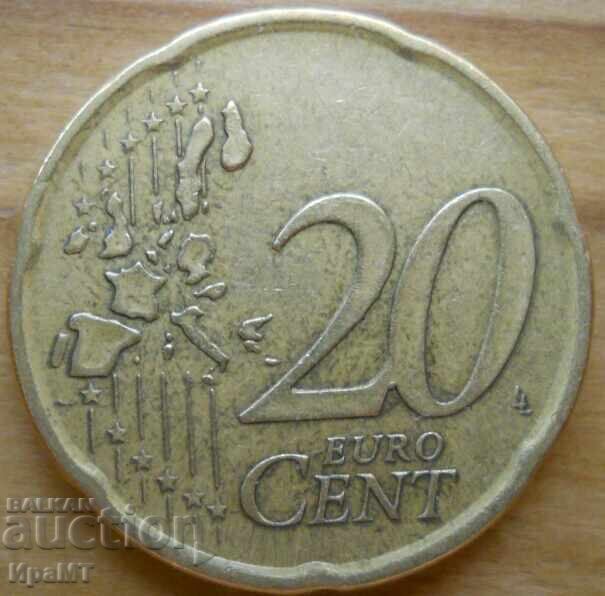 20 λεπτά του ευρώ 2000 Ισπανία